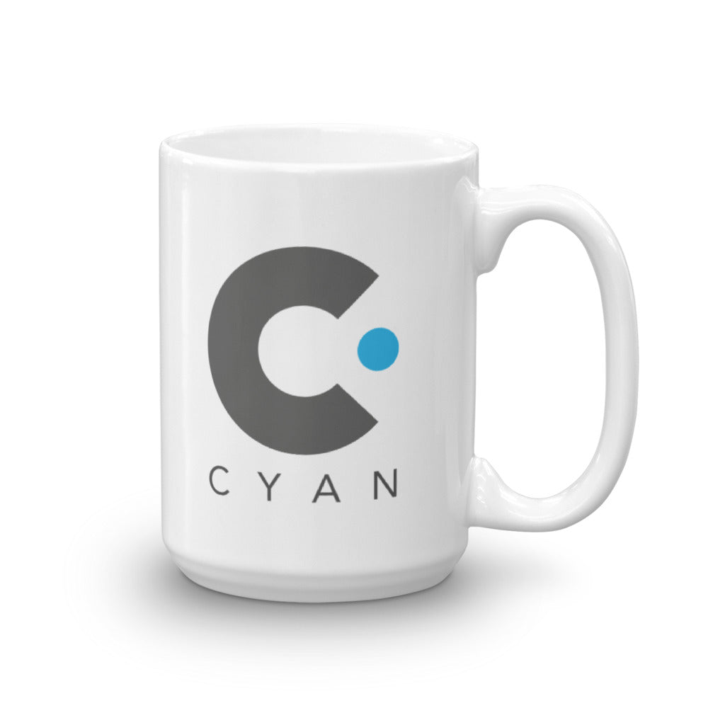 Small Modern Cup in Cyan