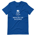 Keep Calm and Bring Me the Blue Page Shirt - Straight-Cut, Blue